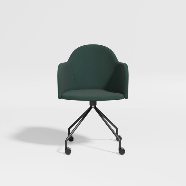 Potato Armchair Swivel With Castors | Dining Office Chair | Gibson Karlo | DesignByThem ** Black Base/Kvadrat Autumn 0971