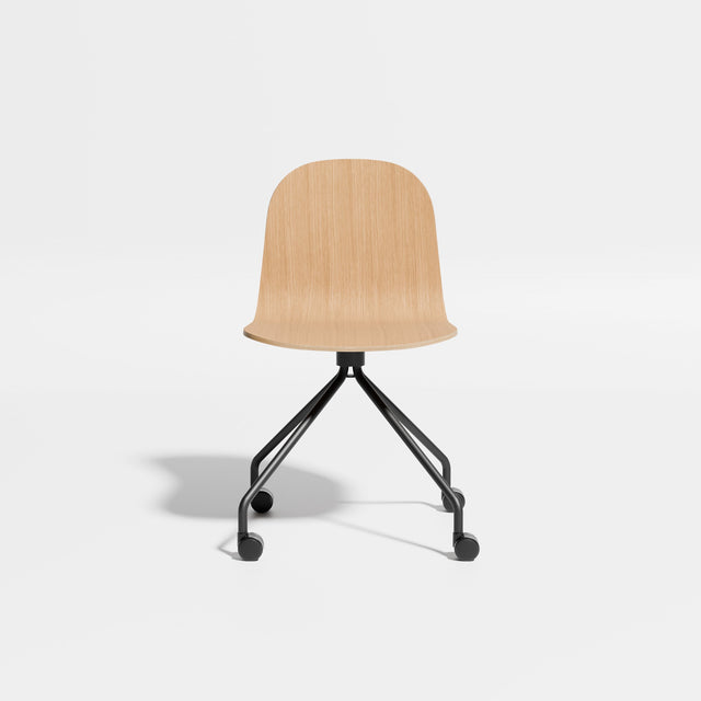 Potato Chair - Swivel with Castors | Chairs| Designed by Gibson Karlo | Design By Them ** Oak/Black Base