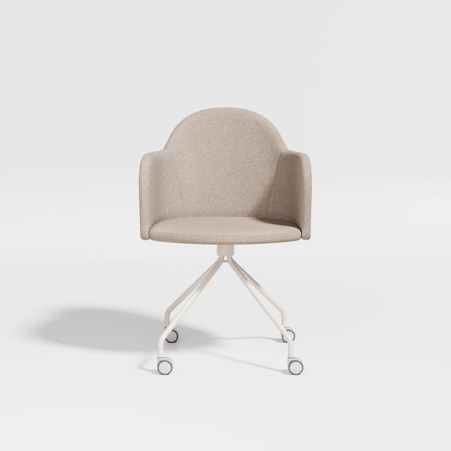 Potato Armchair Swivel With Castors | Dining Office Chair | Gibson Karlo | DesignByThem ** Bone Base/Kvadrat Autumn 0331
