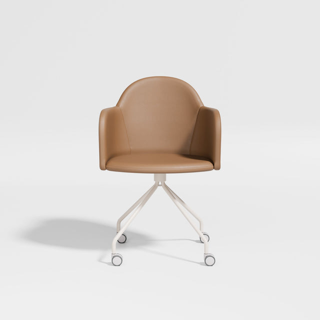 Potato Armchair Swivel With Castors | Dining Office Chair | Gibson Karlo | DesignByThem ** Bone Base/Knoll Prairie 027