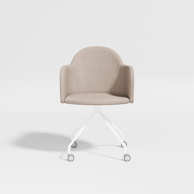 Potato Armchair Swivel With Castors | Dining Office Chair | Gibson Karlo | DesignByThem ** White Base/Kvadrat Autumn 0331