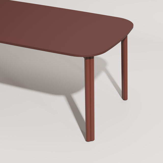 Twill Table by Gibson Karlo | Rust Red Maroon Dining and Meeting Table | DesignByThem
