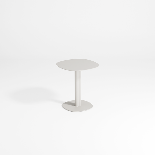 Twill Pedestal Side Table by Gibson Karlo | Silk Grey Side Table | DesignByThem