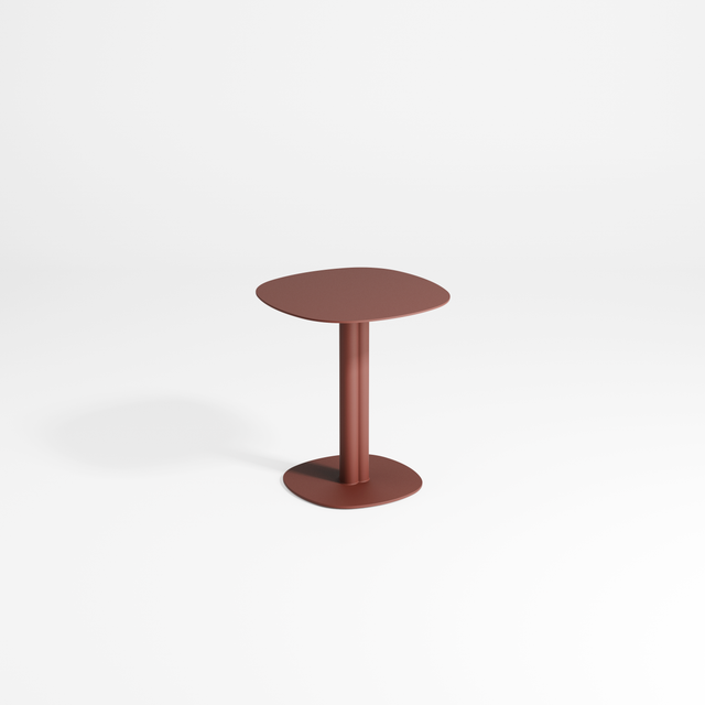 Twill Pedestal Side Table by Gibson Karlo | Rust Red Side Table | DesignByThem