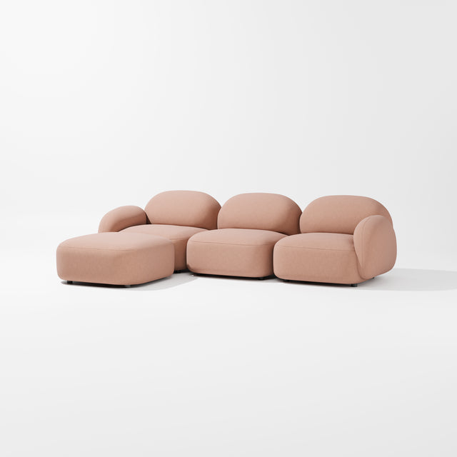 Sundae Modular - 3 Seat + Ottoman | Upholstery | Jason Ju for Design By Them ** Maharam Merit 0036