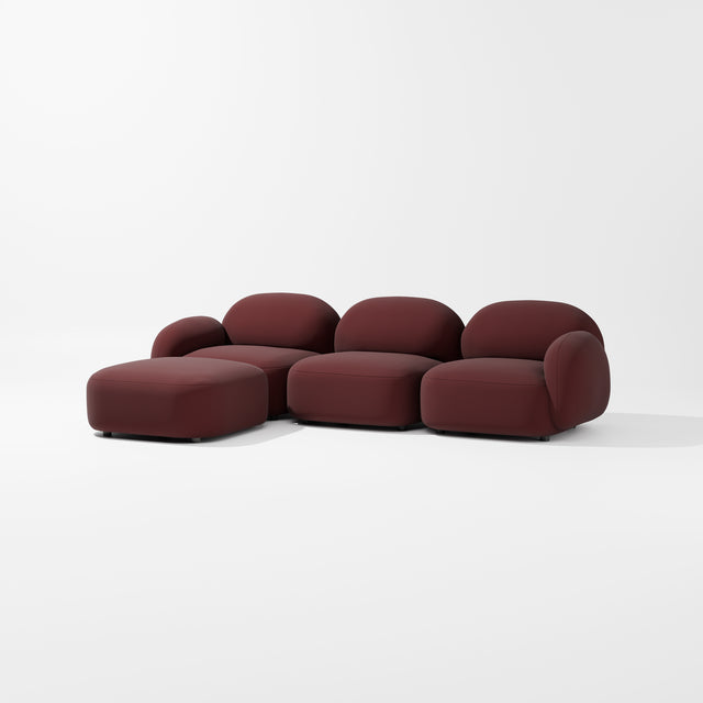 Sundae Modular - 3 Seat + Ottoman | Upholstery | Jason Ju for Design By Them ** Maharam Merit 0039