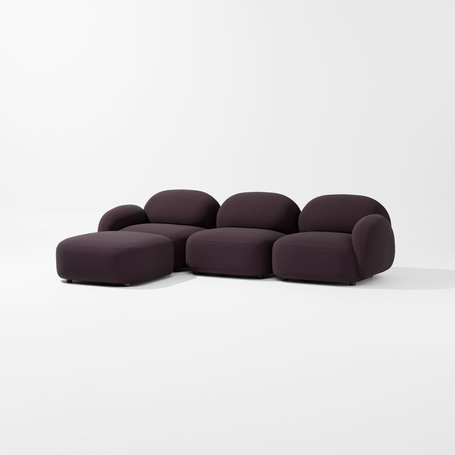 Sundae Modular - 3 Seat + Ottoman | Upholstery | Jason Ju for Design By Them ** Kvadrat Mosaic 0682