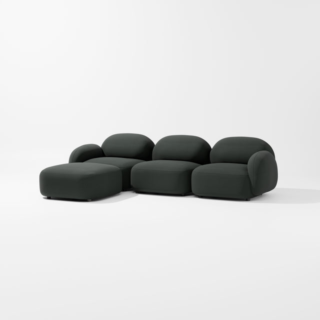 Sundae Modular - 3 Seat + Ottoman | Upholstery | Jason Ju for Design By Them ** Kvadrat Mosaic 0972