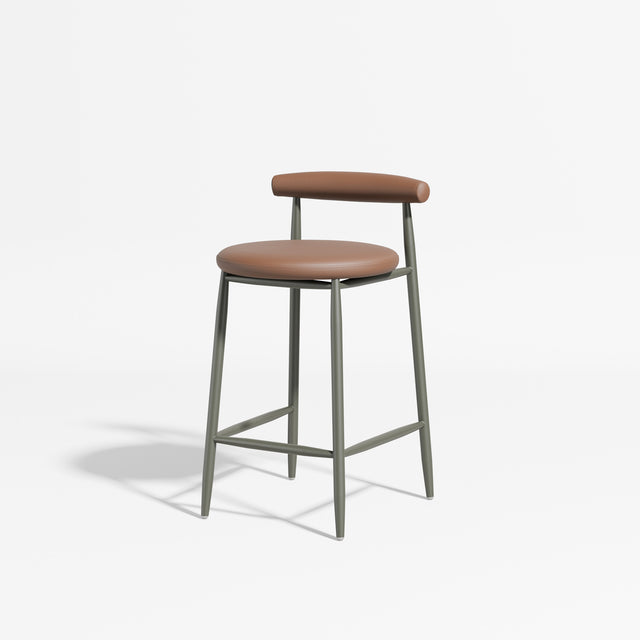 Swage Counter Chair Upholstered | Angus Easthope | DesignByThem ** Olive / Knoll Prairie 027 (Indoor Only)