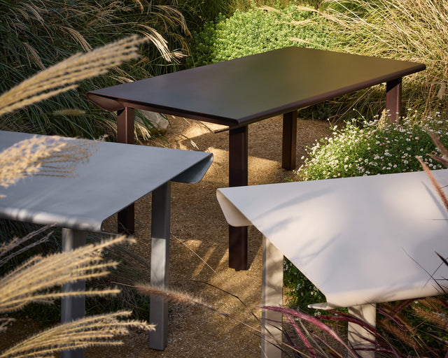 Sail Tables | Indoor and Outdoor Dining Tables | Powder Coated Aluminium | Hand Burnished Aluminium | Australian Design | Tom Fereday | Design By Them