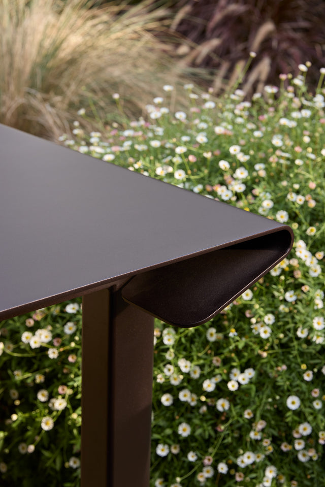 Sail Table | Textured Dark Bronze | Powder Coated Aluminium | Dining and Meeting Table | Indoor and Outdoor Table | Designed in Australia | Tom Fereday | Design By Them