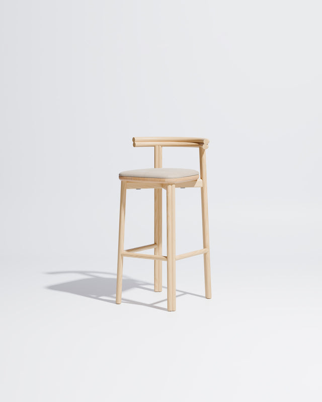 Twill Bar Chair Upholstered | Gibson Karlo | Design By Them ** Ash / Maharam Merit - 030