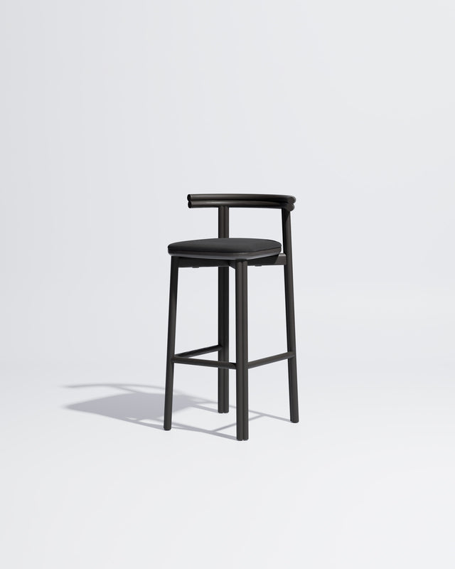 Twill Bar Chair Upholstered | Gibson Karlo | Design By Them ** Black / Maharam Merit - 004