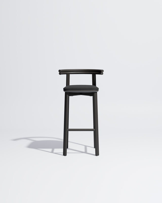 Twill Bar Chair Upholstered | Gibson Karlo | Design By Them ** Black / Maharam Merit - 004