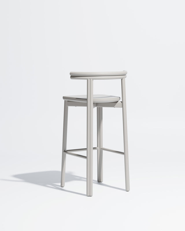 Twill Metal Bar Chair | Silk Grey Metal Stool | GibsonKarlo | DesignByThem