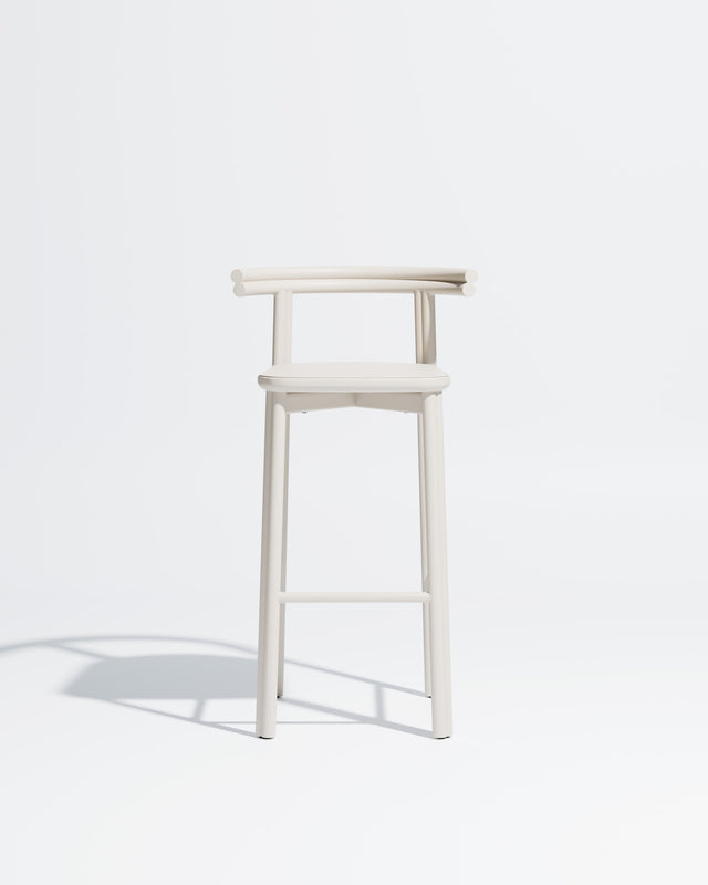 Twill Metal Bar Chair | Soft White Metal Stool | GibsonKarlo | DesignByThem