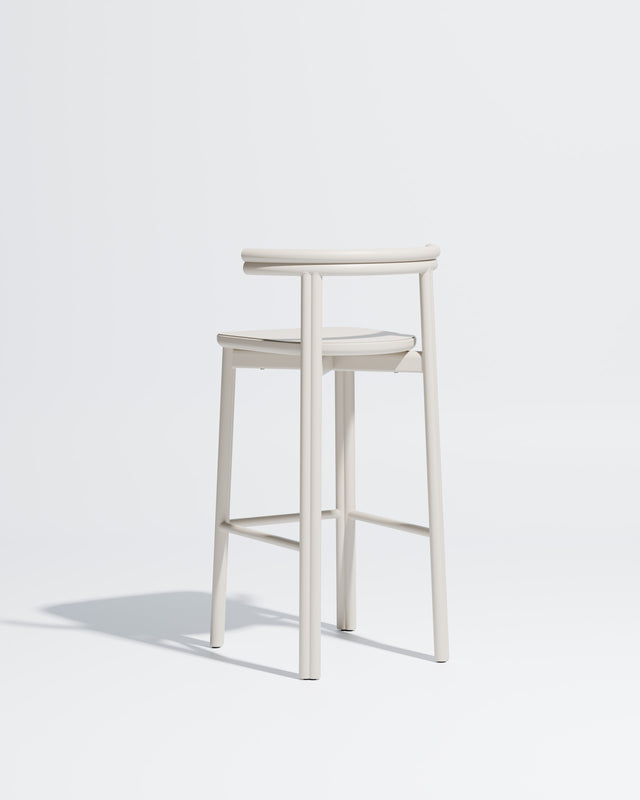 Twill Metal Bar Chair | Soft White Metal Stool | GibsonKarlo | DesignByThem
