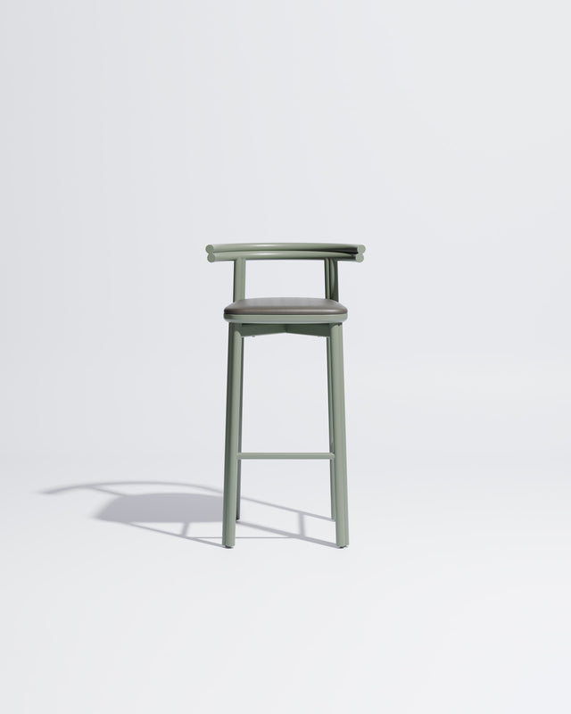 Twill Metal Bar Chair Upholstered | Gibson Karlo | DesignByThem ** Pale Eucalypt / Knoll Prairie - 034 (Outdoor Suitable)