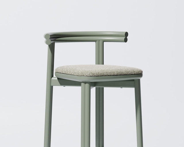 Twill Metal Bar Chair Upholstered | Gibson Karlo | Design By Them ** Pale Eucalypt / Kvadrat Zero 0002 (Indoor Only)