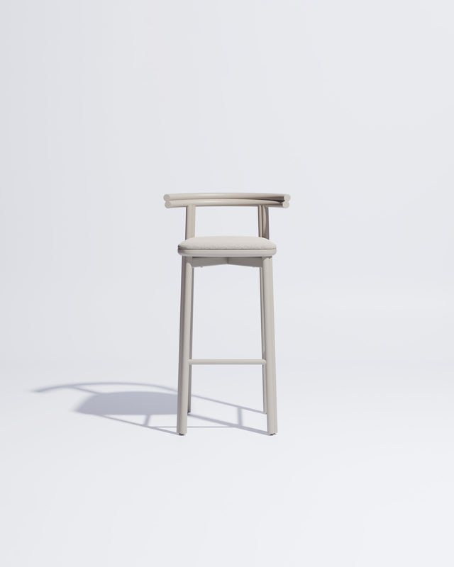 Twill Metal Bar Chair Upholstered | Gibson Karlo | DesignByThem ** Silk Grey / Maharam Merit - 023 (Indoor Only)