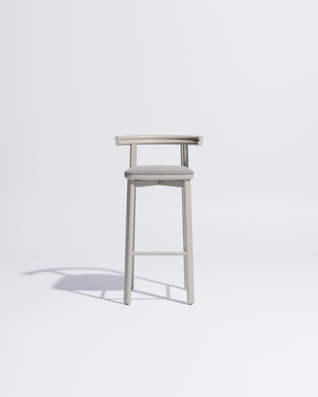 Twill Metal Bar Chair Upholstered | Gibson Karlo | DesignByThem ** Silk Grey / Kvadrat Zero - 016 (Indoor Only)