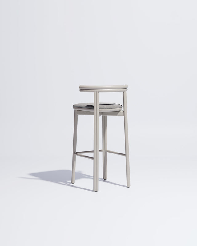 Twill Metal Bar Chair Upholstered | Gibson Karlo | DesignByThem ** Silk Grey / Kvadrat Zero - 016 (Indoor Only)