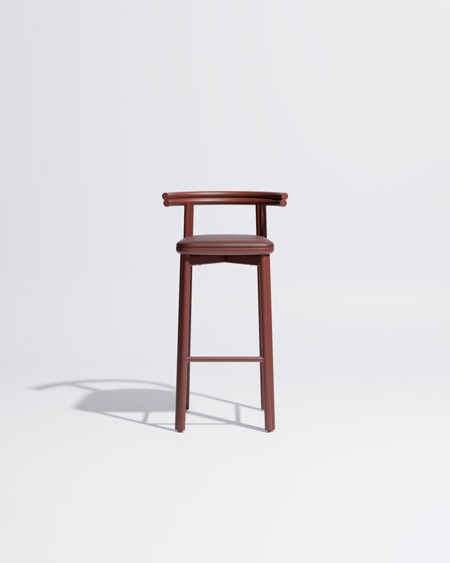 Twill Metal Bar Chair Upholstered | Gibson Karlo | DesignByThem ** Rust Red / Knoll Prairie - 038 (Outdoor Suitable)
