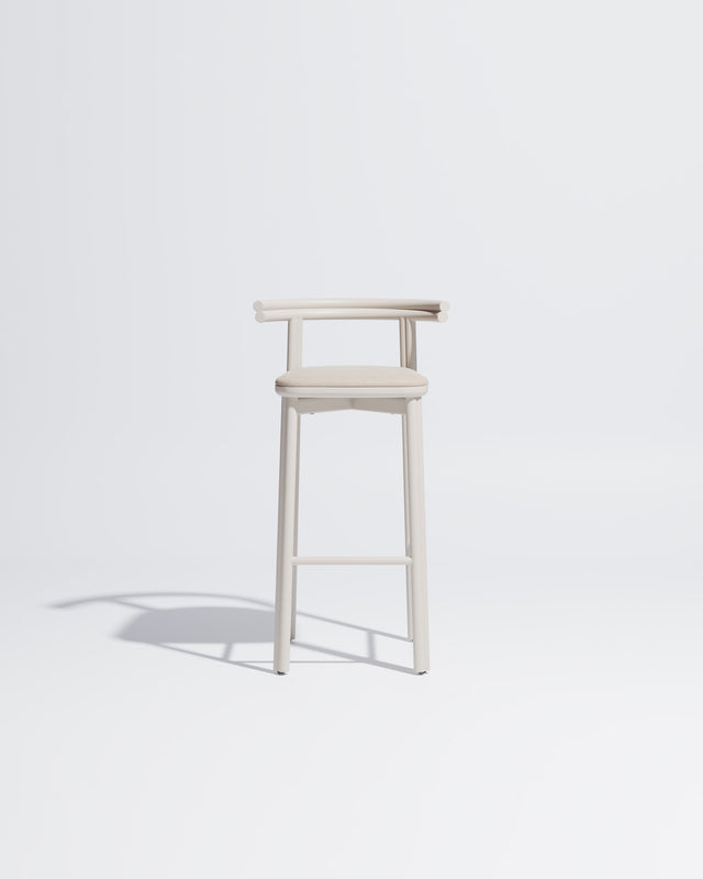 Twill Metal Bar Chair Upholstered | Gibson Karlo | DesignByThem ** Soft White / Maharam Merit - 030 (Indoor Only)