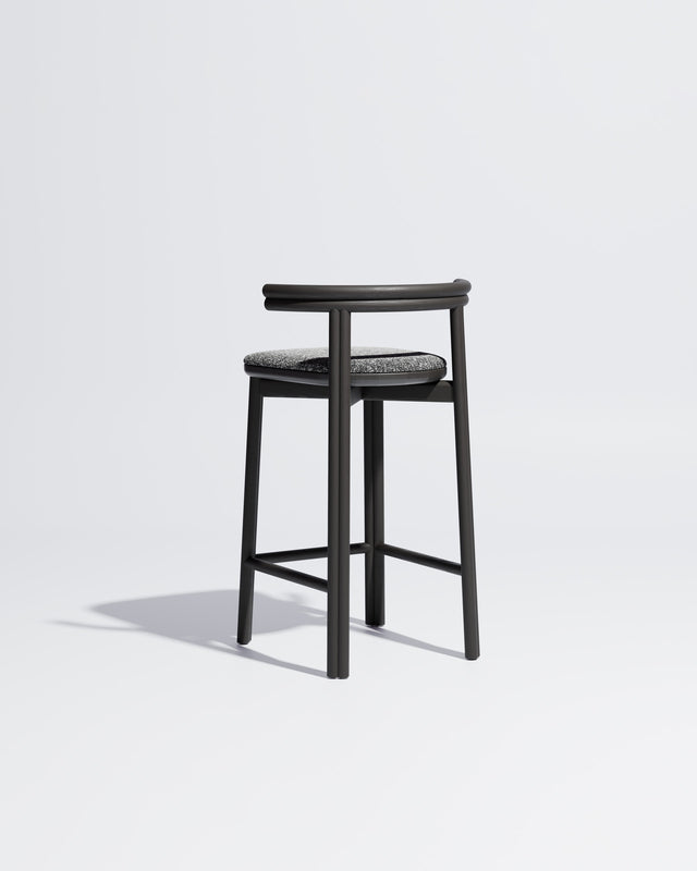 Twill Counter Chair Upholstered | Gibson Karlo | DesignByThem ** Black / Kvadrat Zero - 004