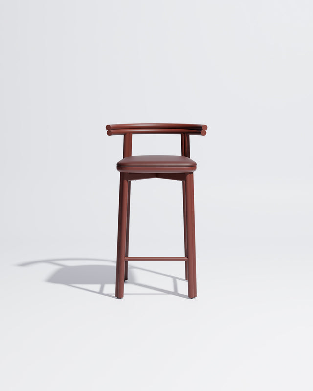 Twill Metal Counter Chair Upholstered | Gibson Karlo | DesignByThem ** Rust Red / Knoll Prairie - 038 (Outdoor Suitable)