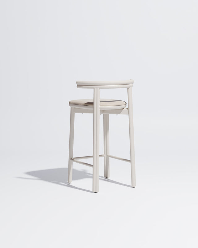 Twill Metal Counter Chair Upholstered | Gibson Karlo | DesignByThem ** Soft White / Maharam Merit - 030 (Indoor Only)