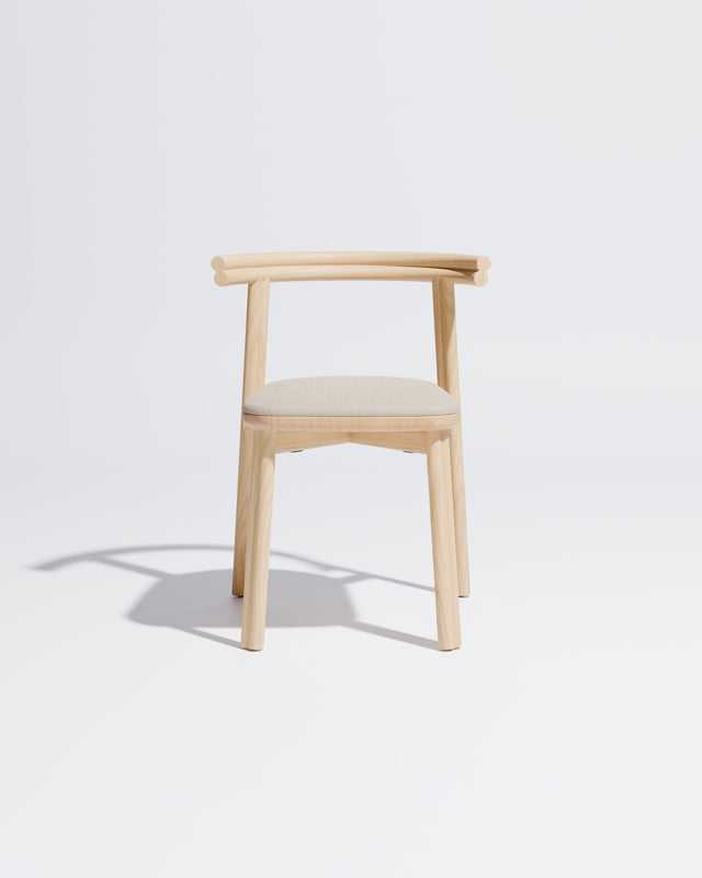 Twill Timber Dining Chair Upholstered | Gibson Karlo | DesignByThem ** Ash / Maharam Merit - 030