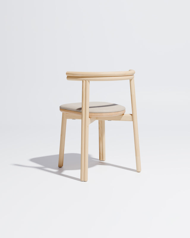 Twill Timber Dining Chair Upholstered | Gibson Karlo | DesignByThem ** Ash / Maharam Merit - 030