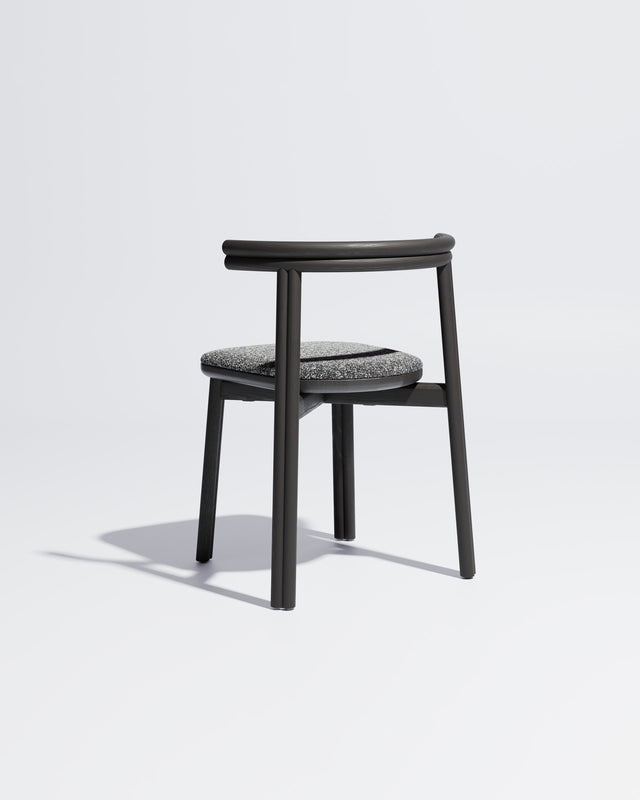 Twill Timber Dining Chair Upholstered | Gibson Karlo | DesignByThem ** Black / Kvadrat Zero - 004