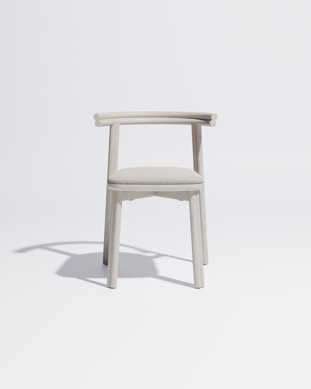 Twill Timber Dining Chair Upholstered | Gibson Karlo | DesignByThem ** Silk Grey / Maharam Merit - 023