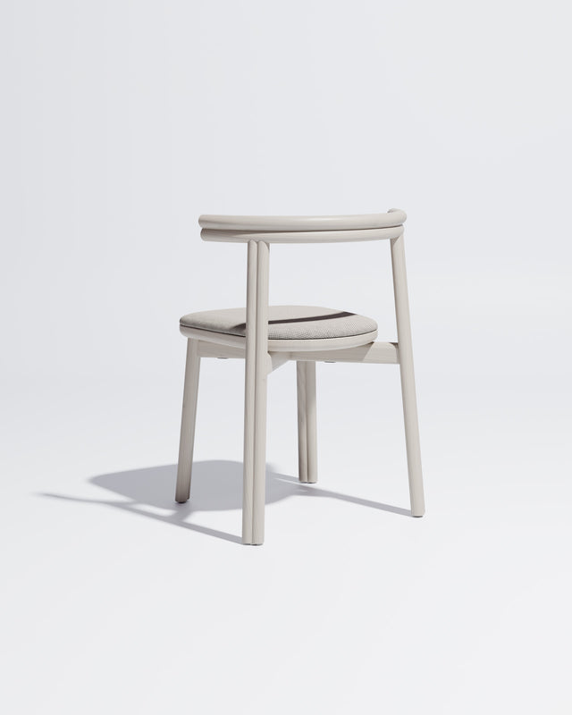 Twill Timber Dining Chair Upholstered | Gibson Karlo | DesignByThem ** Silk Grey / Maharam Merit - 023