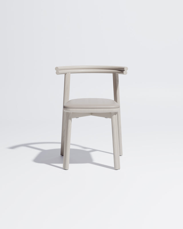 Twill Timber Dining Chair Upholstered | Gibson Karlo | DesignByThem ** Silk Grey / Knoll Prairie - 056