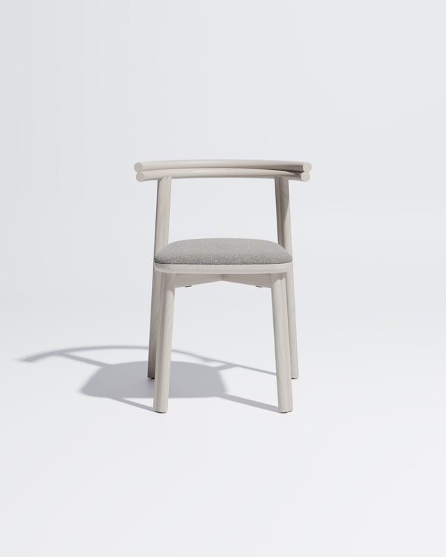 Twill Timber Dining Chair Upholstered | Gibson Karlo | DesignByThem ** Silk Grey / Kvadrat Zero - 016