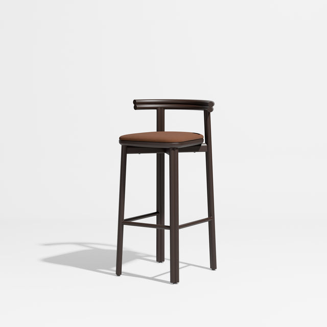 Twill Metal Bar Chair Upholstered | Gibson Karlo | Design By Them ** Chocolate Brown / Maharam Merit 033 (Indoor Only)