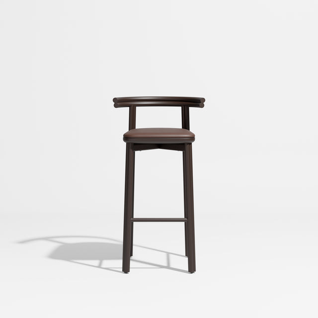 Twill Metal Bar Chair Upholstered | Gibson Karlo | Design By Them ** Chocolate Brown / Knoll Prairie 032