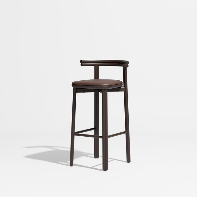 Twill Metal Bar Chair Upholstered | Gibson Karlo | Design By Them ** Chocolate Brown / Knoll Prairie 032