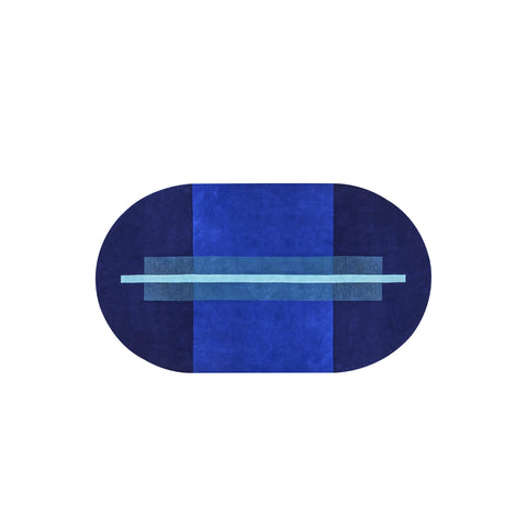 Overlay Rug - Pill Blue - No Fringe
