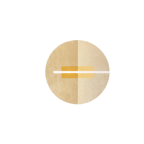 Overlay Rug - Circle Mustard - No Fringe