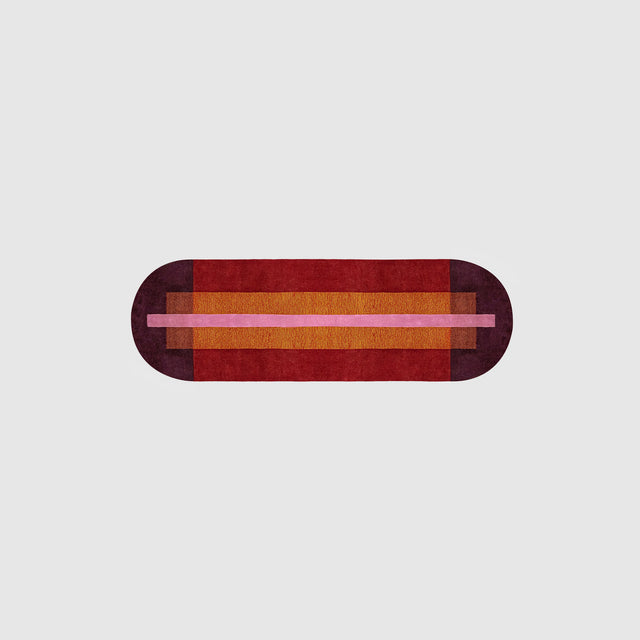 Overlay Runner | Large Burgundy | No Fringe | Danielah Martinez | Design By Them