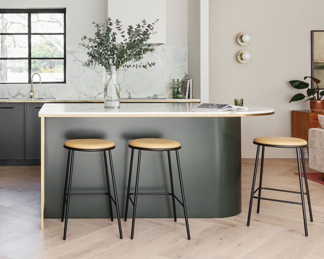 Piper Bar Stool Leather Seat Pad | Under the Elm Trees | DesignByThem | Gallery