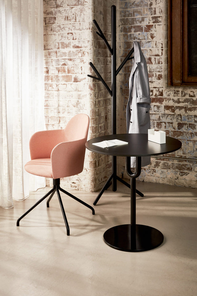 Potato Armchair Swivel Black Base | Office or Dining Tub Chair with Handle | Gibson Karlo | DesignByThem | Gallery