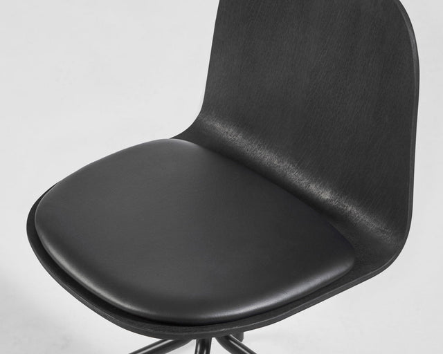 Potato Chair - Black Stained Oak + Seat Pad - Swivel with Castors | Gibson Karlo | Design By Them | Gallery