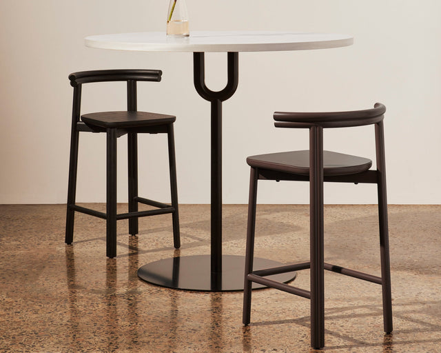Twill Bar Chair - Metal Upholstered | Chocolate Brown | Gibson Karlo | Design By Them