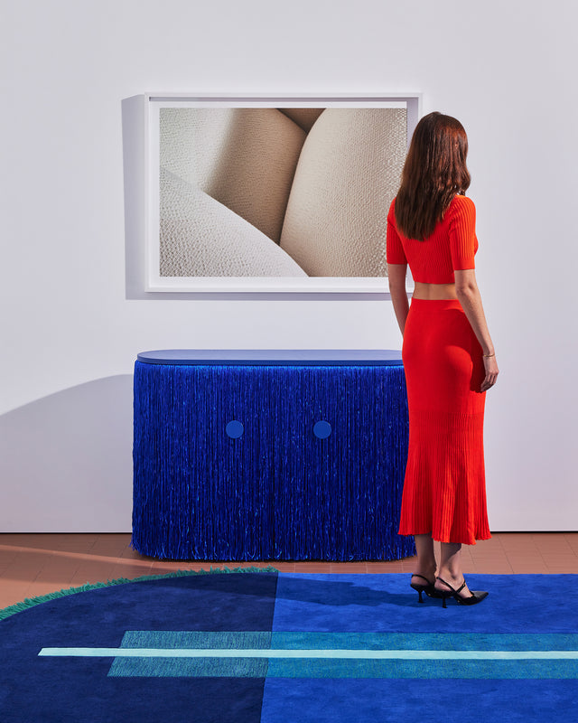 Blue Weaver Cabinet | Fringed Credenza | Elliat Rich | DesignByThem | Gallery