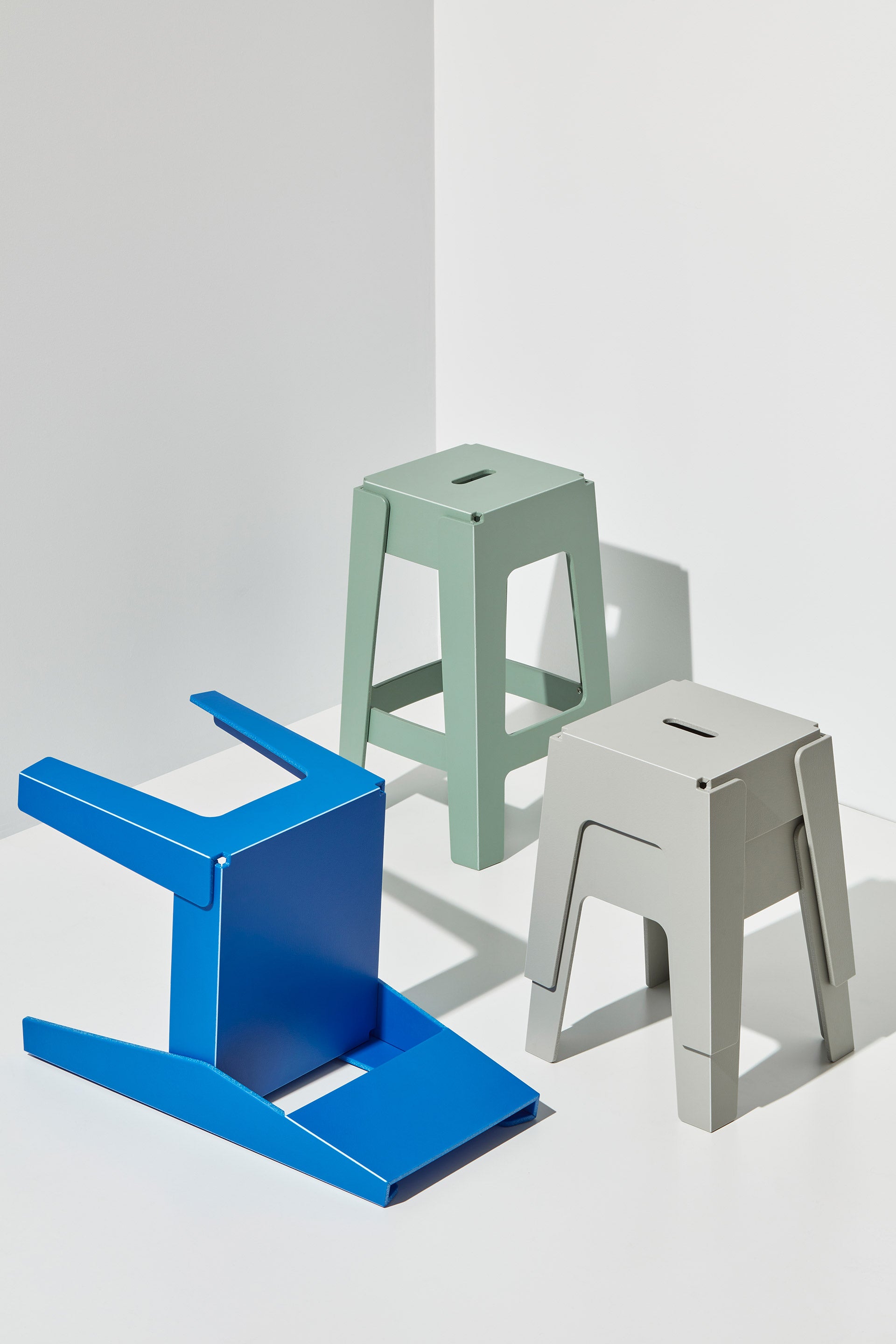 Butter Chair and Stool and Bar Stool | 80% Recycled Plastic Indoor Outdoor Furniture | Nicholas Karlovasitis & Sarah Gibson | DesignByThem